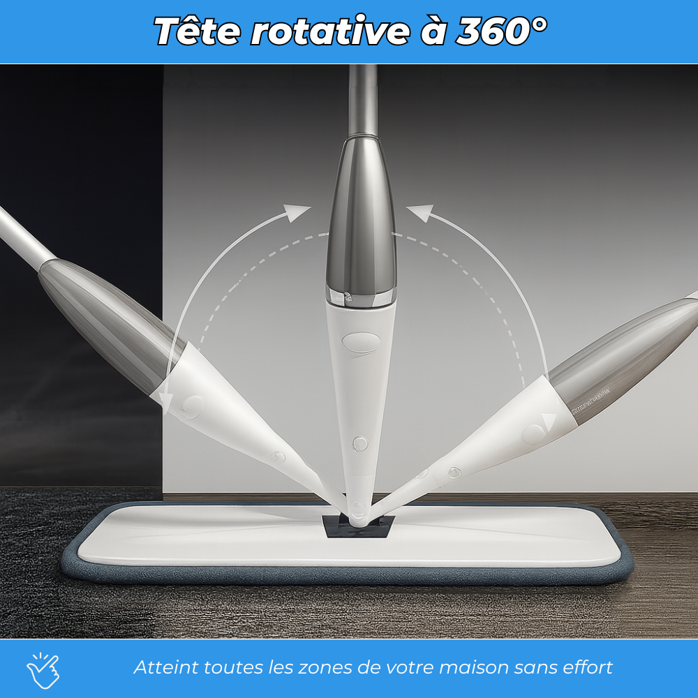 VaporiPro - Balai vaporisateur avec tampon microfibre