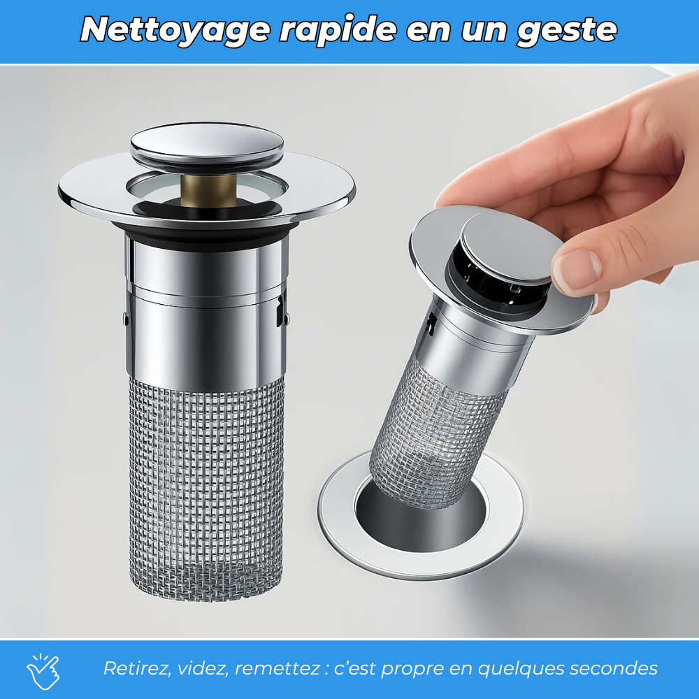 Bouchon de lavabo avec panier filtre
