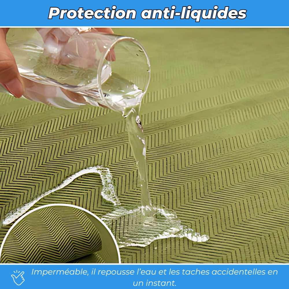 Couvre-canapé premium en chenille tissée chevron