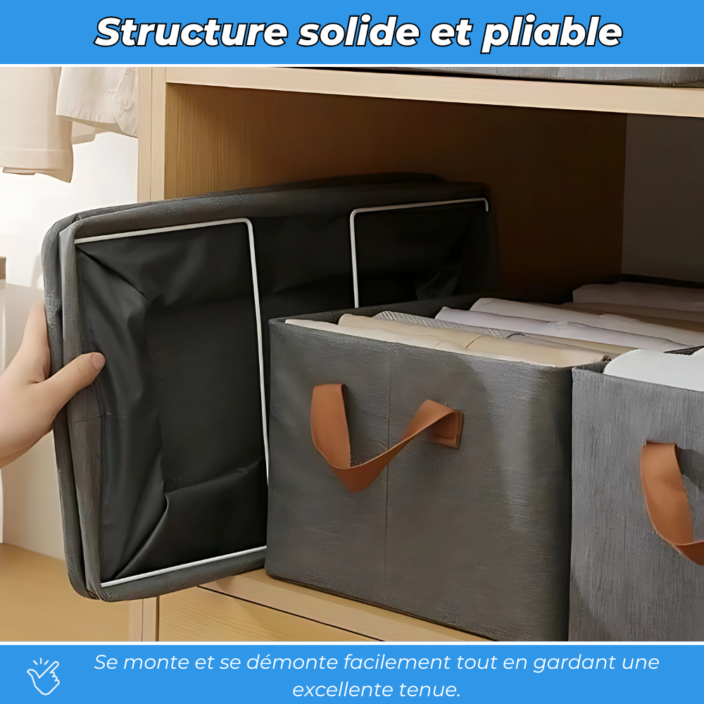 FlexiBox - Rangement pliable en tissu renforcé