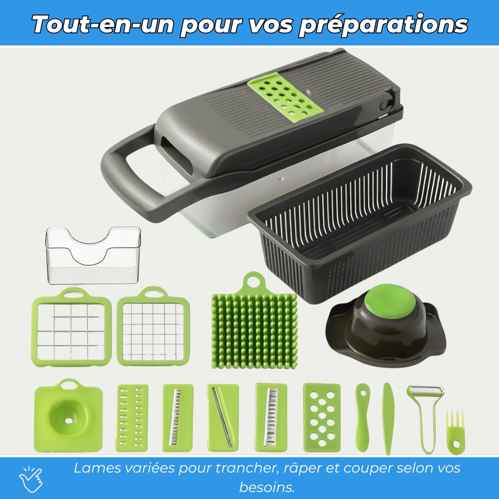 Hachoir professionnel - Coupe légumes 16 en 1