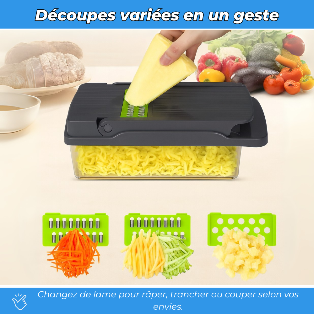 Hachoir professionnel - Coupe légumes 16 en 1