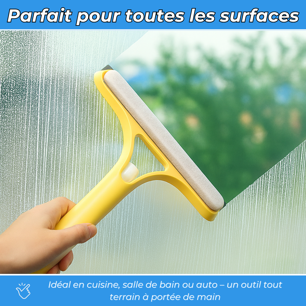 Vitre clean — La raclette 3-en-1 multifonction