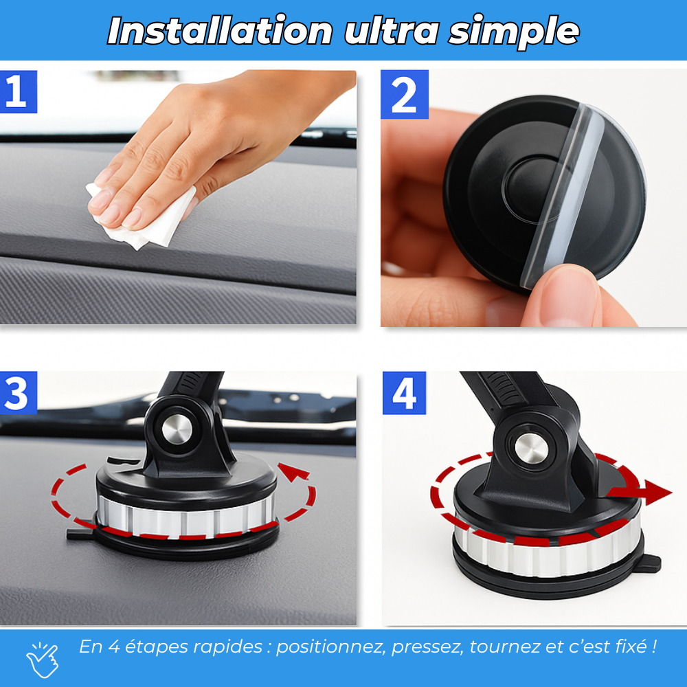 Fix&Go - Support Téléphone avec Rotation 360°