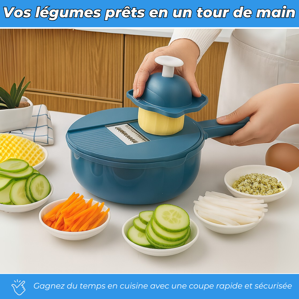 Hachoir et Coupe-Légumes Ultra Polyvalent 12 en 1