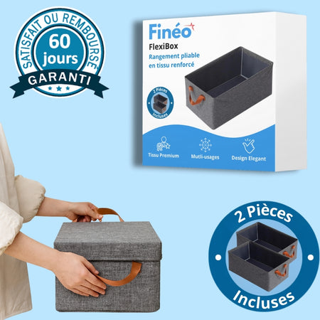 FlexiBox - Rangement pliable en tissu renforcé